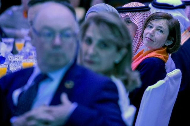 french defence minister florence parly attends the opening of the 15th manama dialogue a regional security summit photo afp