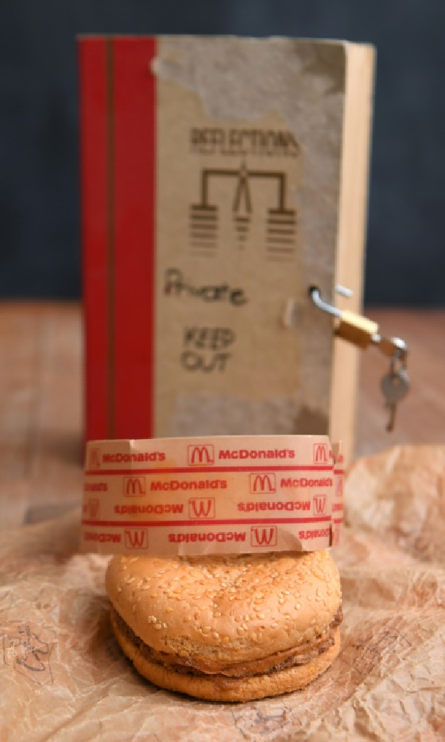 A pair of Aussies keep the McDonald's burger they bought in 1995 in a special locked box, and refer to the meal as their 
