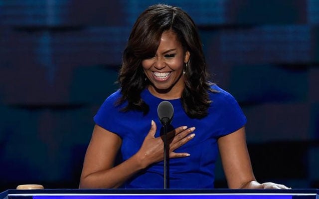 on a trip to asia to promote girls 039 education the former us first lady contrasts her path to the top as a black woman photo afp file