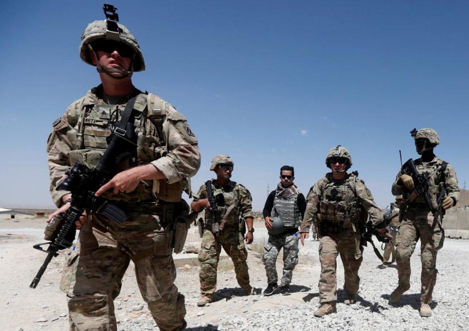 A Reuters file photo of US soldiers in an Afghan city. 