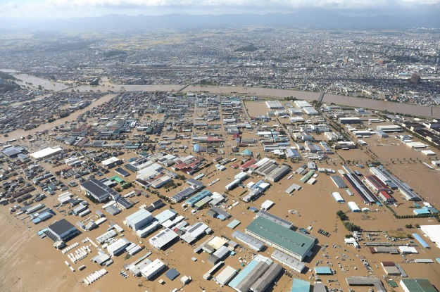 Typhoon Hagibis slammed into Japan, unleashing catastrophic flooding this year. PHOTO: AFP 