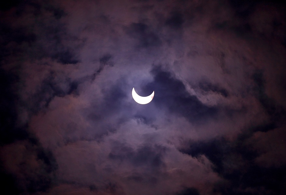 Annular solar eclipse occurs over the skies of Cheruvathur town in the southern state of Kerala, India. PHOTO: Reuters