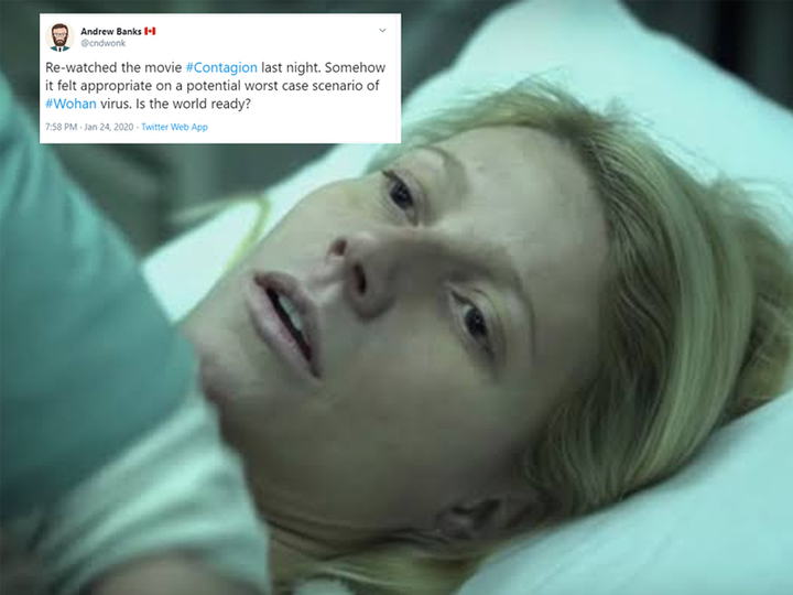 twitter is comparing deadly coronavirus outbreak with the film contagion