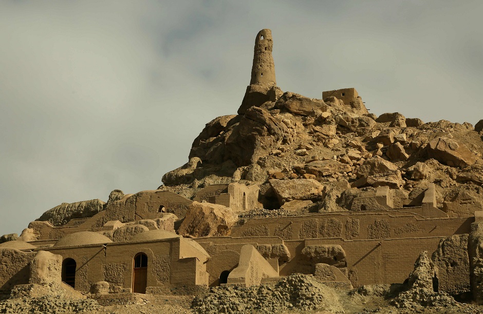 The site of Shahr-e Gholghola on a hilltop overlooking Bamiyan. PHOTO: AFP