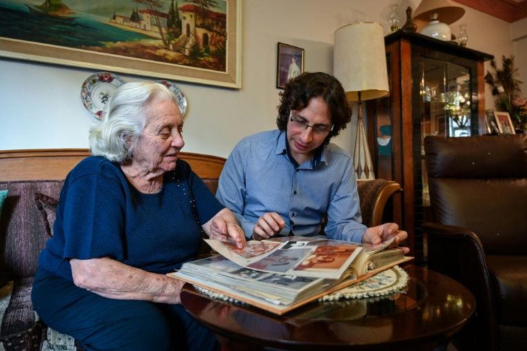 30 year-old Can Evrensel Rodrik was taught Judeo-Spanish when he was a child by his 90 year-old grandmother Dora Beraha. PHOTO: AFP