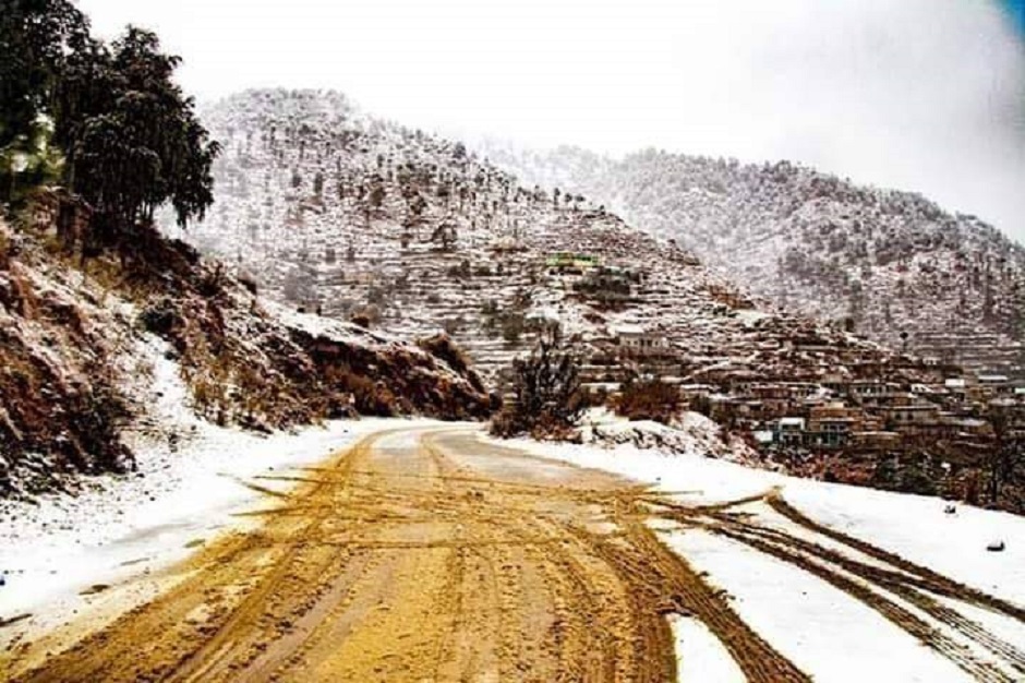 A view of picturesque Waziristan as snowfall   lashes the area.PHOTO: EXPRESS