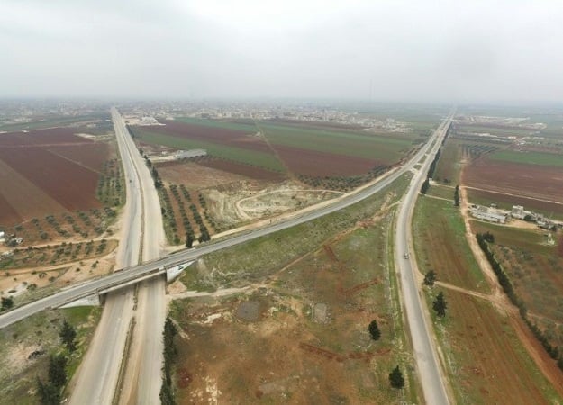 Syria's M5 highway connects the once economic hub of Aleppo in the north to the capital Damascus then continues south to the Jordanian border.PHOTO: AFP