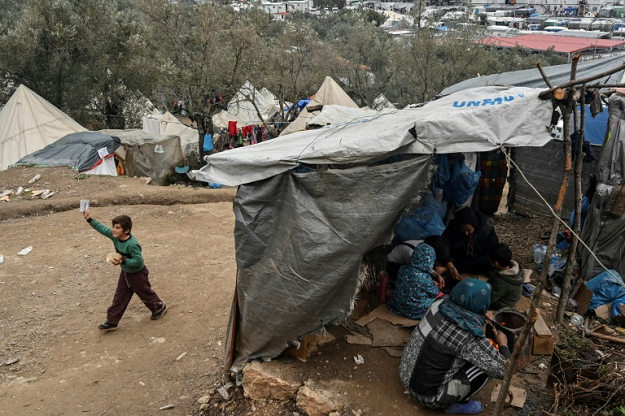 Germany said the EU was considering taking in up to 1,500 migrant children who are currently housed in Greek camps. PHOTO: AFP