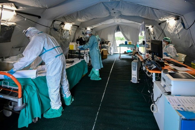 Many Italian healthcare workers who have expressed their concern at the toll that the outbreak is taking, on facilities and personnel alike. PHOTO AFP