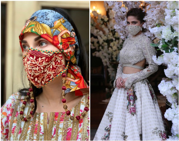 Dresses and accessories by Huma Adnan and Shehla Chatoor's 